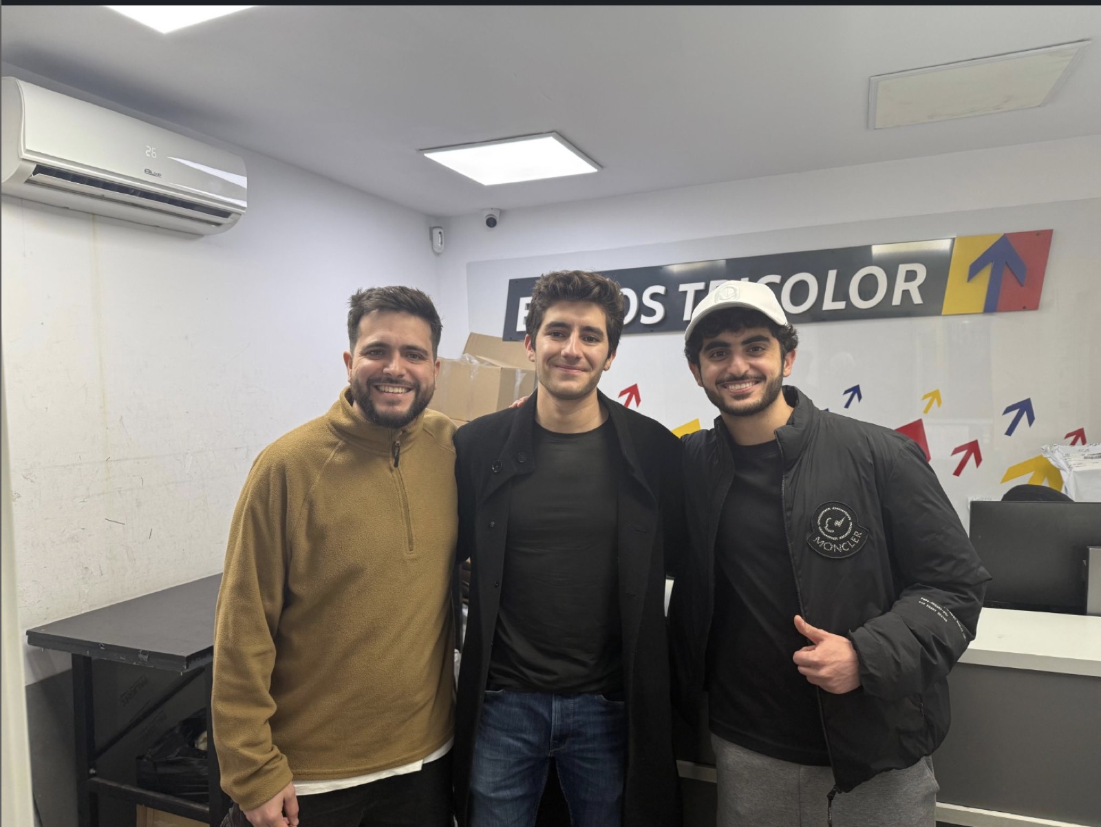 SHPD founders with their shipping partner at the Envíos Tricolor office in Madrid, Spain